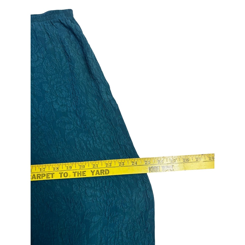 URU Pablo Pant Deep Blue Silk Crinkle Floral Jacquard Harem Pants One Size C483 - Picture 12 of 14